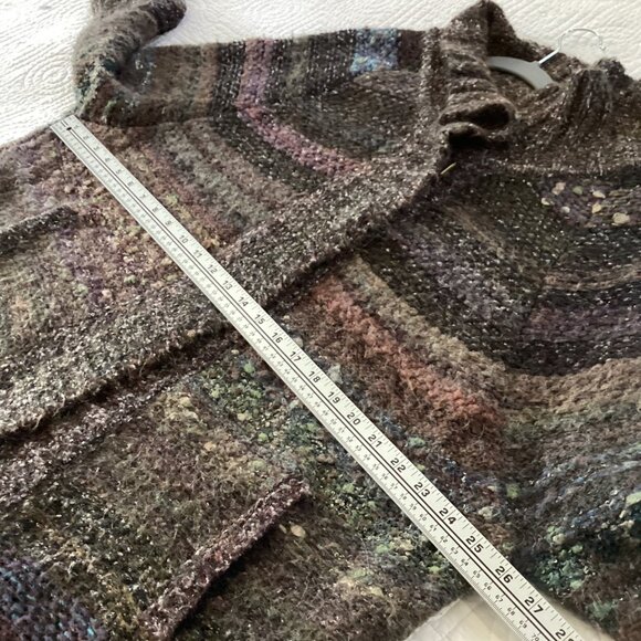 Free People Starlight Shadow Alpaca Mohair Sweater Cardigan size M Boho Cozy - Picture 6 of 12